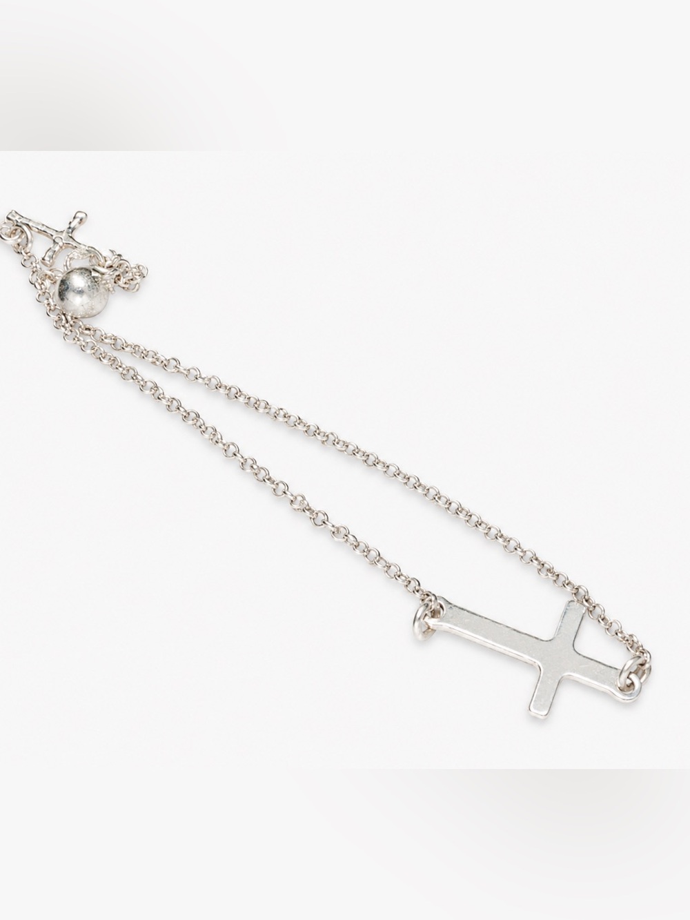 Women’s Silver Cross Adjustable Bracelet